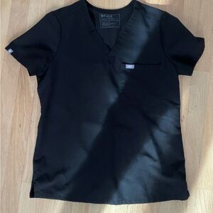 Figs Black Catarina Scrub Top